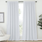 Nicetown Living Room Darkening Curtain Drapes - (Cloud Grey Color) W70 X L95, Set Of 2, Room Darkening Window Treatment Drapery Panels