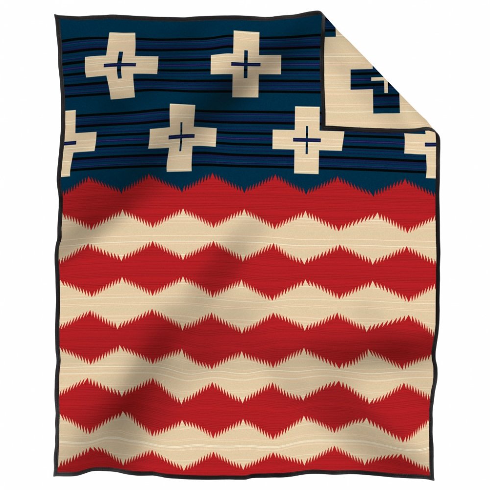 Pendleton Brave Star Blanket Red/White/Blue, One Size