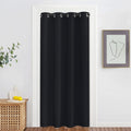 NICETOWN Black Blackout Curtain 78 inches Long - Thermal Insulated Grommet Soundproof Heat & Cold Blocking Privacy Doorway Curta