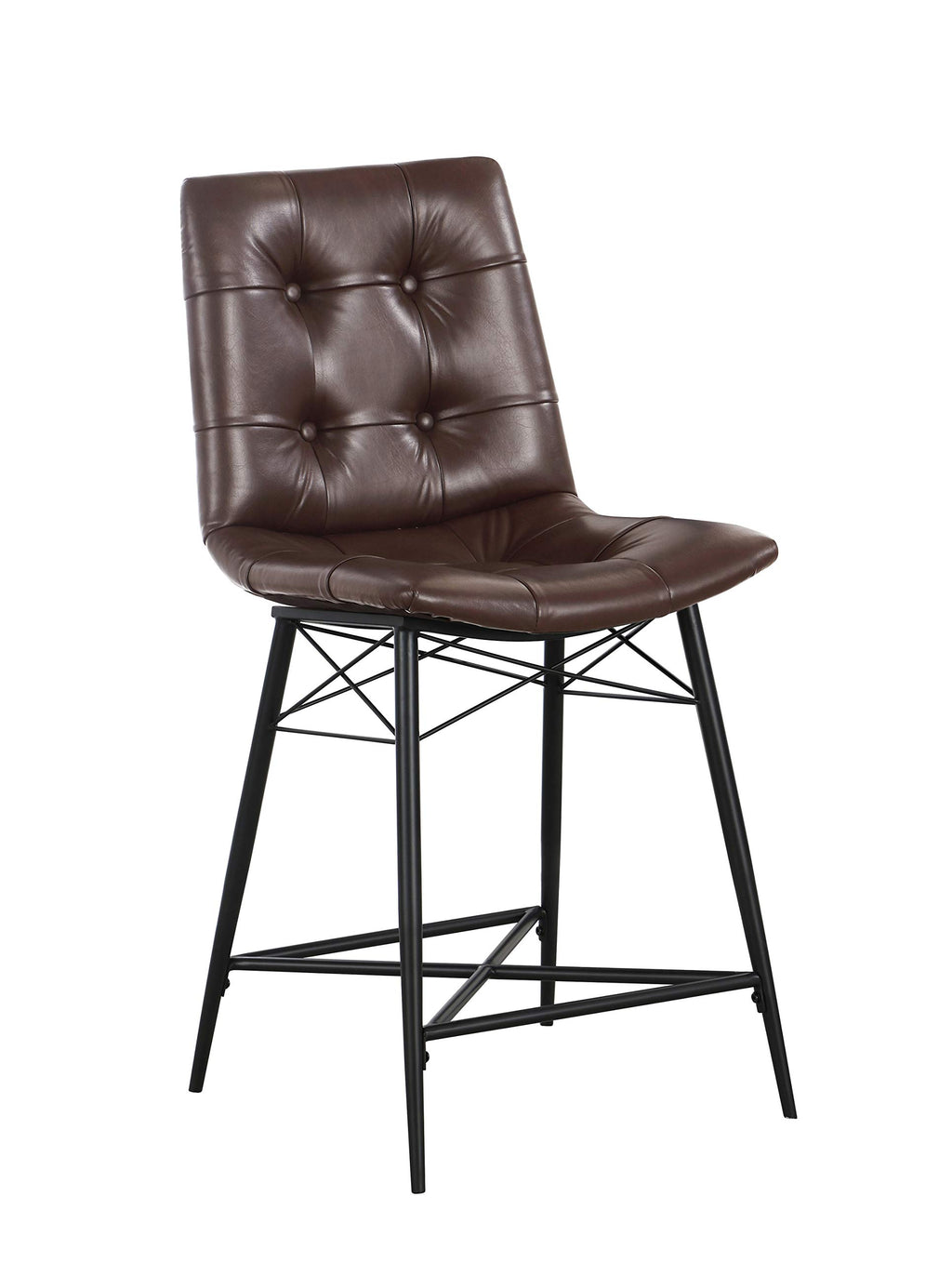 Coaster Home Furnishings Upholstered Tufted Counter Height Stools Brown (Set of 2)