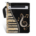Vintage Music Sheet Book Sleeve with Zipper and Front Pocket. Padded Protector Pouch Gift for Music Teacher, Piano Player and Bo