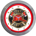 Neonetics Fire Department Neon Wall Clock, 15-Inch