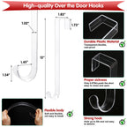 Umihhonz 12' Wreath Hangers For Front Door,Non Scratch Wreath Door Hanger,Over The Door Hooks Hanger Easter Fall Halloween Chri