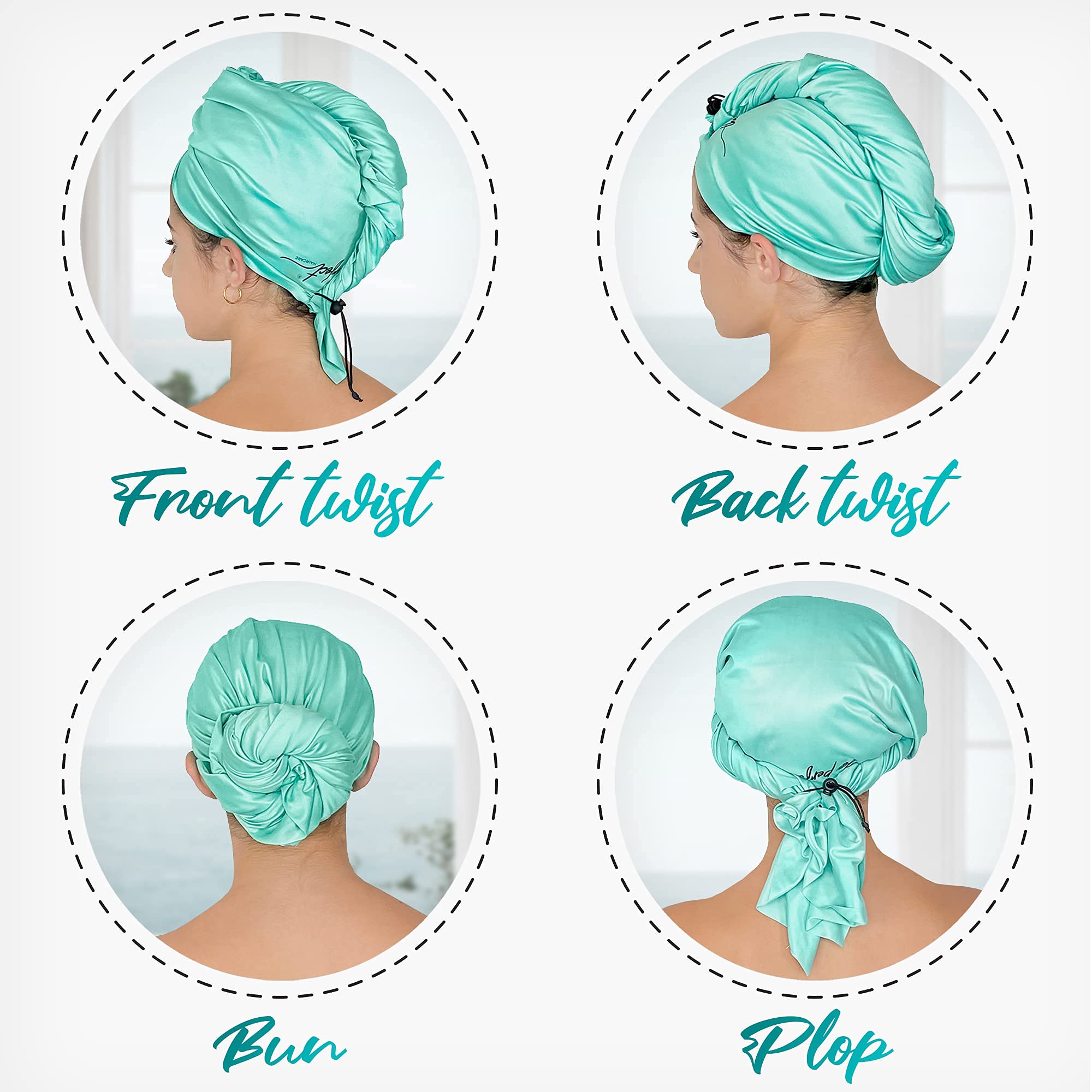 The Perfect Haircare Microfiber Curly Hair Towel Wrap With Wet/Dry Brush - Fast Drying And Gentle Detangling For Women, Girls, K