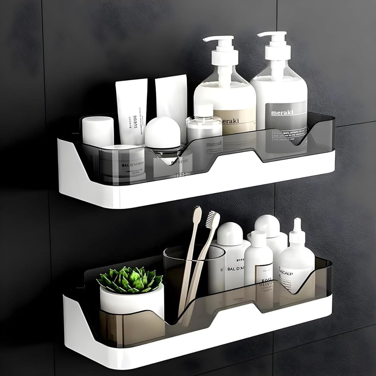 Rkwellin Bathroom Shelve Adhesive Bathroom Shelf For Wall Shelf Organizer Wall Mounted Bathroom Shelves Rack Holder Stand For Ba