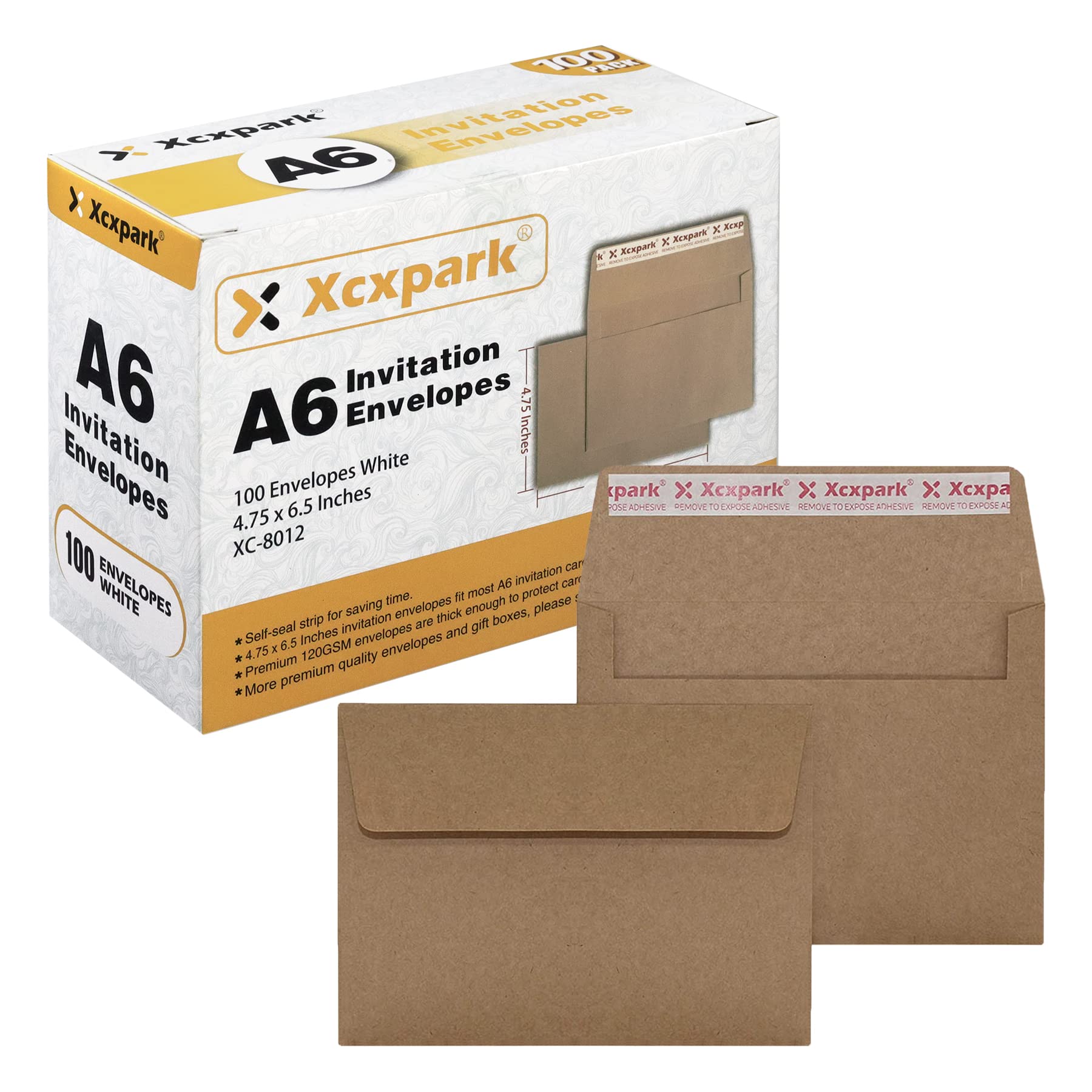 Xxcxpark 120 Qty Printable A9 Invitation Envelopes 5.75X 8.75 Cards, Self Seal 120Gsm White Paper Envelopes For Invitations, Pap