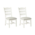 Signature Design by Ashley Valebeck Vintage Farmhouse Cushioned Dining Chair, 2 Count, Whitewash