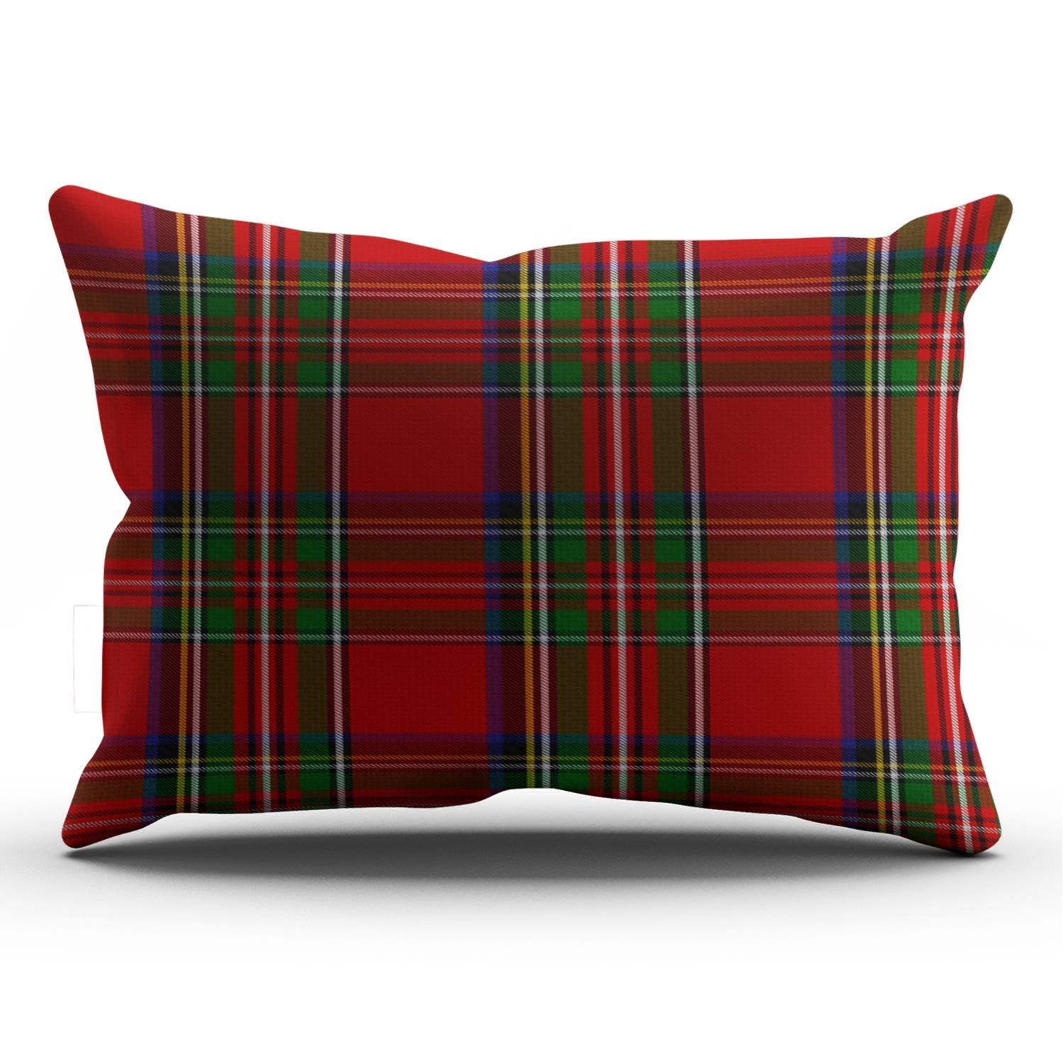 Salleing Custom Beauty Design Red Stylish Royal Stewart Tartan Plaid Decorative Pillowcase Pillowslip Throw Pillow Case Cover Zi