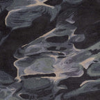 HomeRoots 512756 8 x 10 ft. Green Blue & Black Wool Abstract Hand Tufted Handmade Stain Resistant Rectangle Area Rug