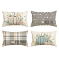 Avoin Colorlife Hello Fall Hello Pumpkin Throw Pillow Covers, 18 X 18 Inch Autumn Thanksgiving Harvest Eucalyptus Decorations Fo