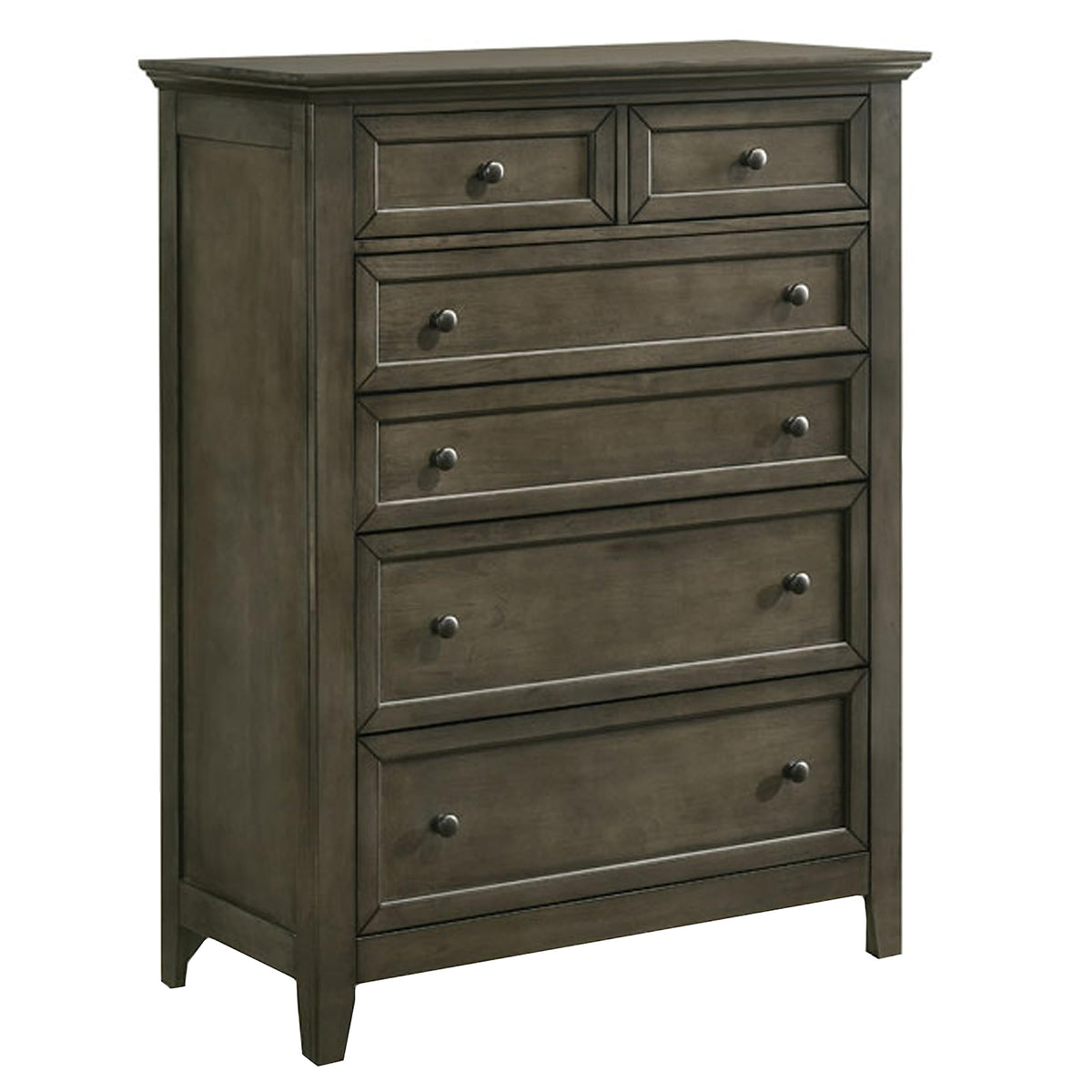 Intercon San Mateo Chest, 6 Drawer Standard Dresser, Gray