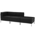 Flash Furniture HERCULES Imagination Series Black LeatherSoft 3 Piece Chair & Ottoman Set