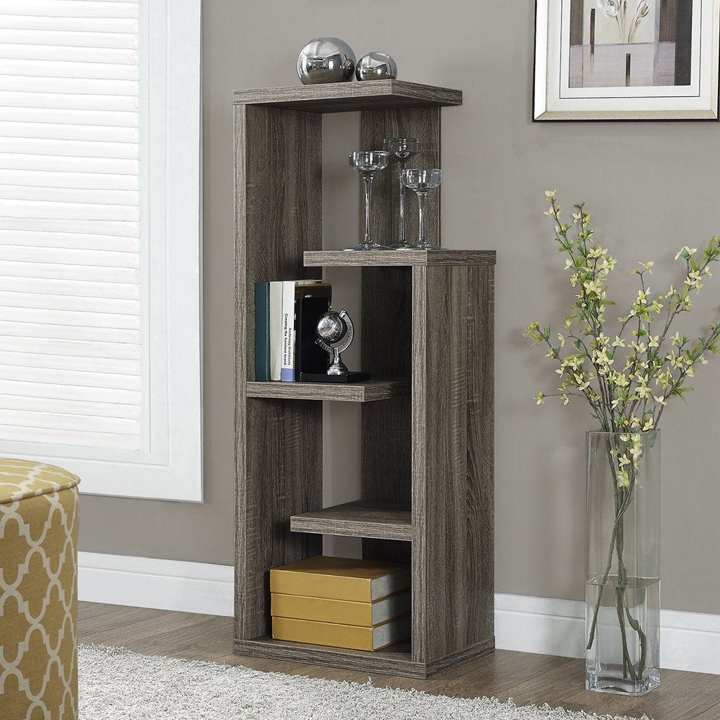 Monarch Specialties , Bookcase, Dark Taupe Reclaimed-Look, 48&quot;H
