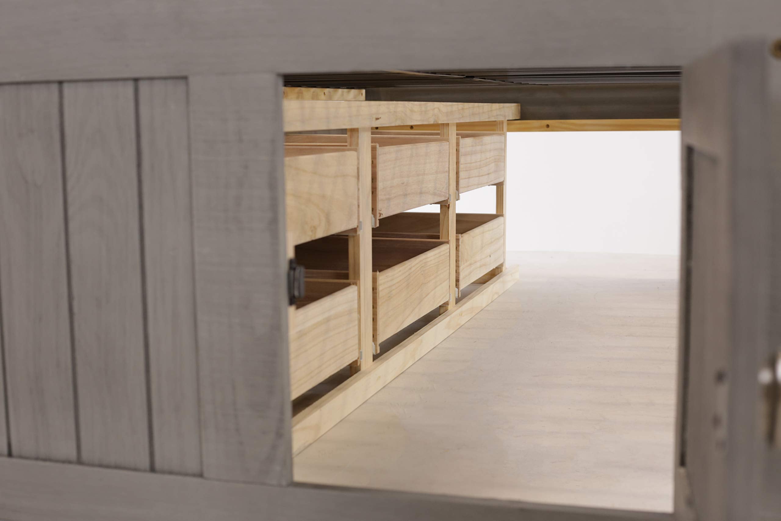 American Furniture Classics 3220-K6-KD Platform, Twin, Charcoal Gray