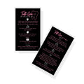 Tooth Gem Aftercare Cards | 50 Pack | Size 2X3.5' Inch Business Card | Tooth Gem Kit Supplies | Black With Neon Pink Design