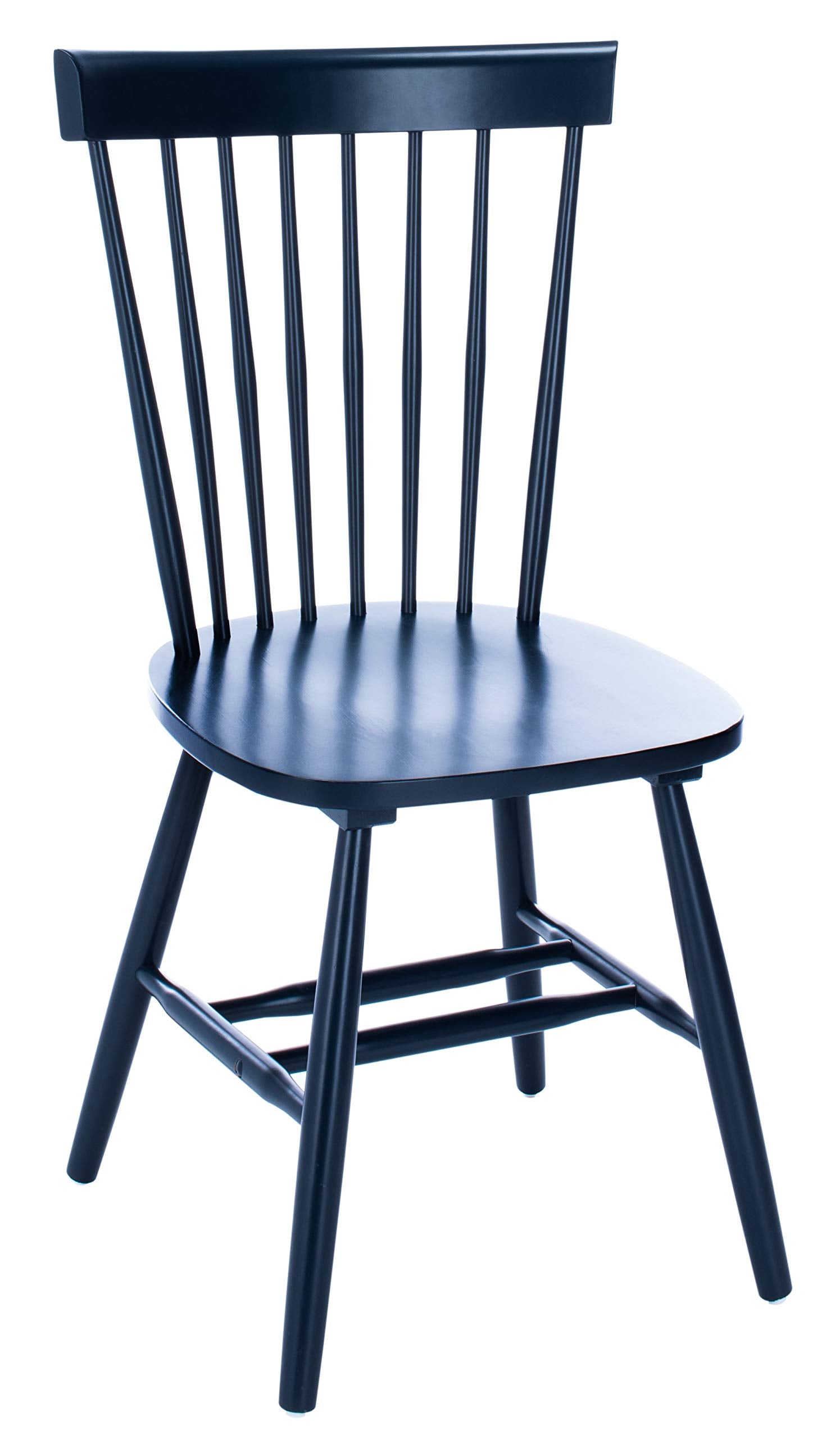 Safavieh Home Collection Parker Farmhouse Navy Blue Windsor Spindle Solid Wood Dining Chair Set Of 2