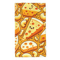 Augenstern Cheese-Macaroni Microfiber Beach Towel 27.5 X 16 Inches, Soft Absorbent Bath Towel for Bathroom, Pool, Beach, Travel 
