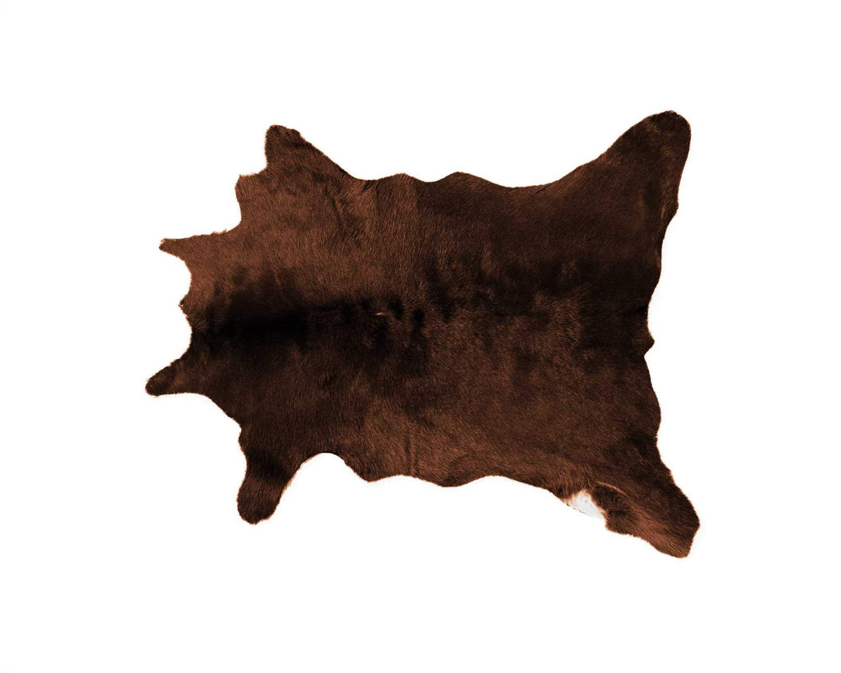 HomeRoots Kitchen Decorative Calfskin Area Rug - 24' x 36', Brown