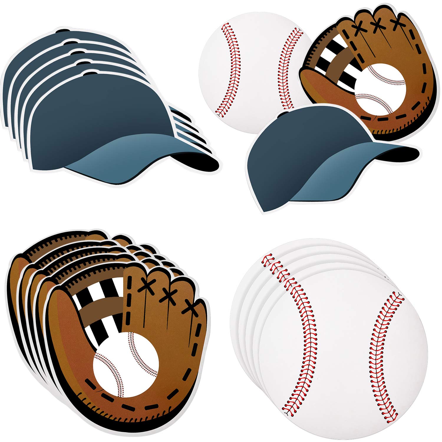 63 Pieces Baseball Party Theme Cutouts And Bulletin Board Decorations With Glue Points For Sports Theme Birthday Party Supplies