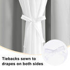 Hiasan Mix & Match Blackout Curtains With Sheer, Thermal Insulated Privacy Double Layer Grommet Window Curtains For Bedroom, Liv