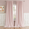 DUALIFE 102 Inch Curtains Pink - Room Darkening Drapes for Nursery, Light Blocking Curtain Panels for Bedroom Girl Room (Baby Pi