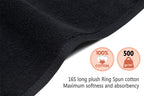 Perfehair Black Salon Towels (2-Pack, 16 X 27 Inches)-Barber Hand Cotton Towel For Gym, Bath, Spa, Shaving, Shampoo