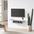 Floating TV Stand, Wall Mounted Entertainment Center and Cabinet Shelf, TV Console with Storage, Media Console for DVD Player, S