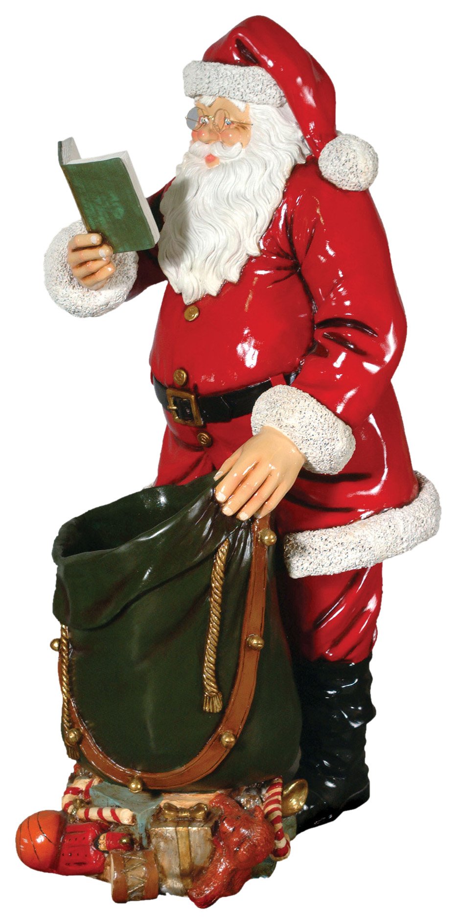 Whimsical Treasures Afd Santa Reading With Gift Bag 5Ft