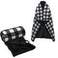 Forestfish Fleece Wearable Blanket Oversized, Comfy Lightweight Lap Blanket Poncho Throw With Buttons, 63X 55   (Brown)