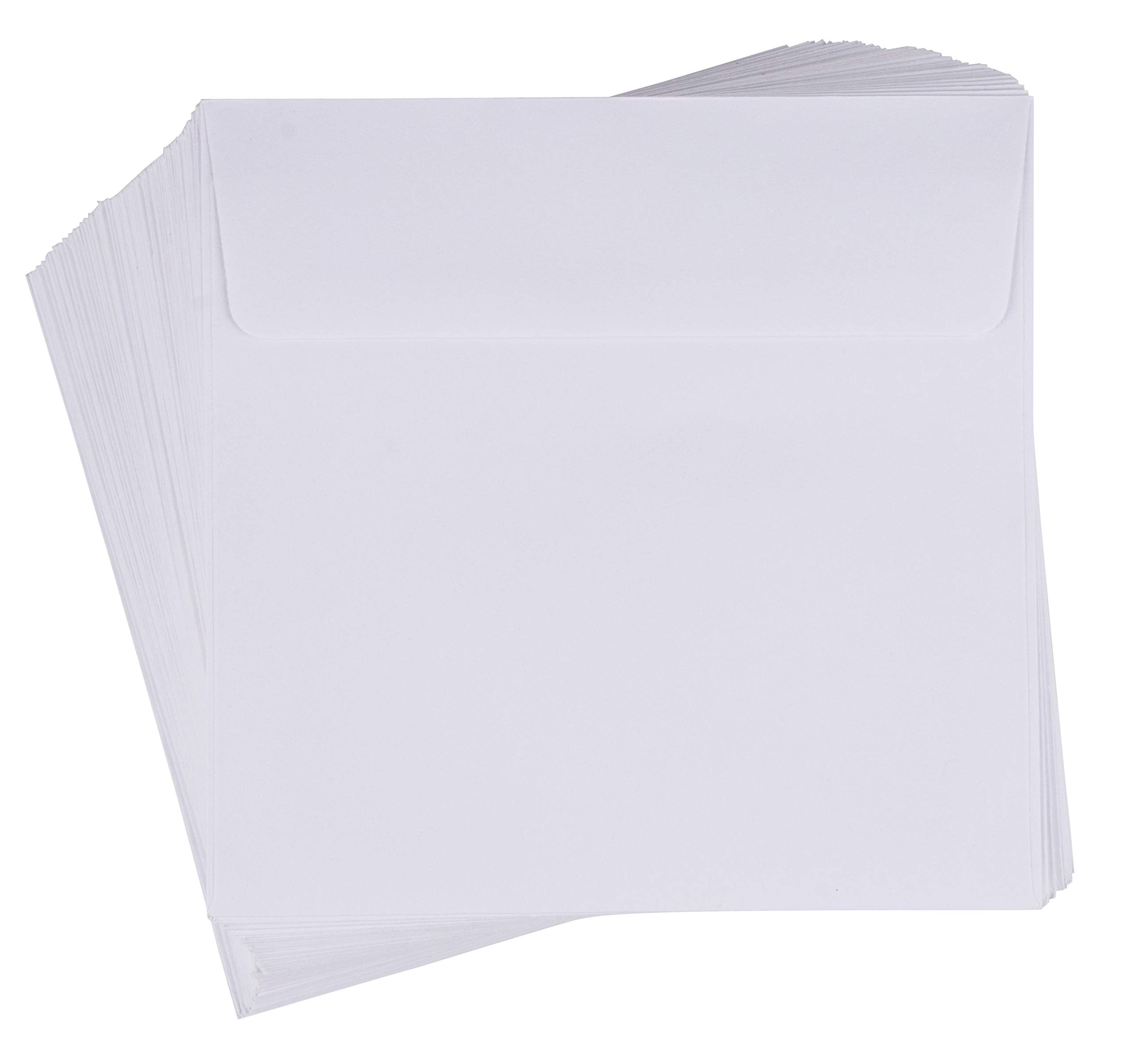 Juvale 60-Pack White Square Envelopes - 5.5 X 5.5 Square Flap Envelopes For Invitations, Announcements, Photos, Weddings, & Than