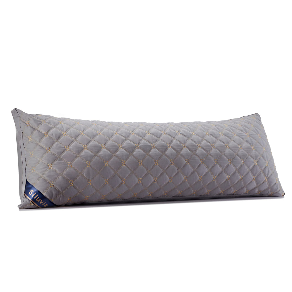 Siluvia Body Pillow For Adults-Premium Adjustable Loft Quilted- Hypoallergenic Fluffy - Quality Plush - Down Alternative Pillow
