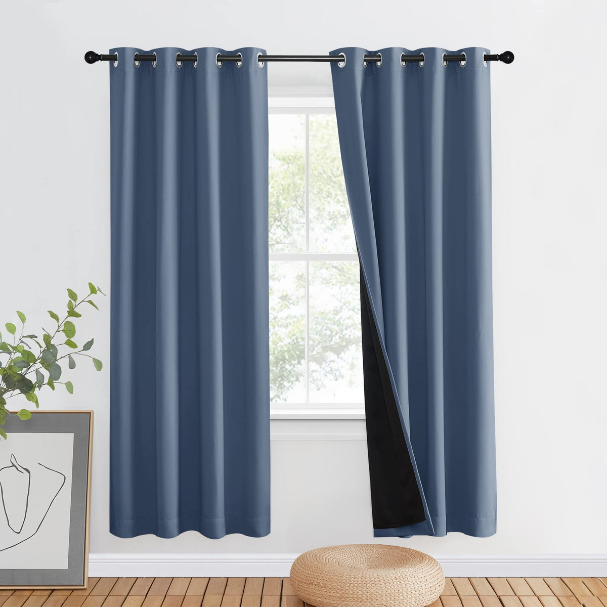 Nicetown Room Warming Full Shade Curtain Panel, Energy Smart & Noise Blocking Out Blackout Drape For Apartment Window, Thermal I