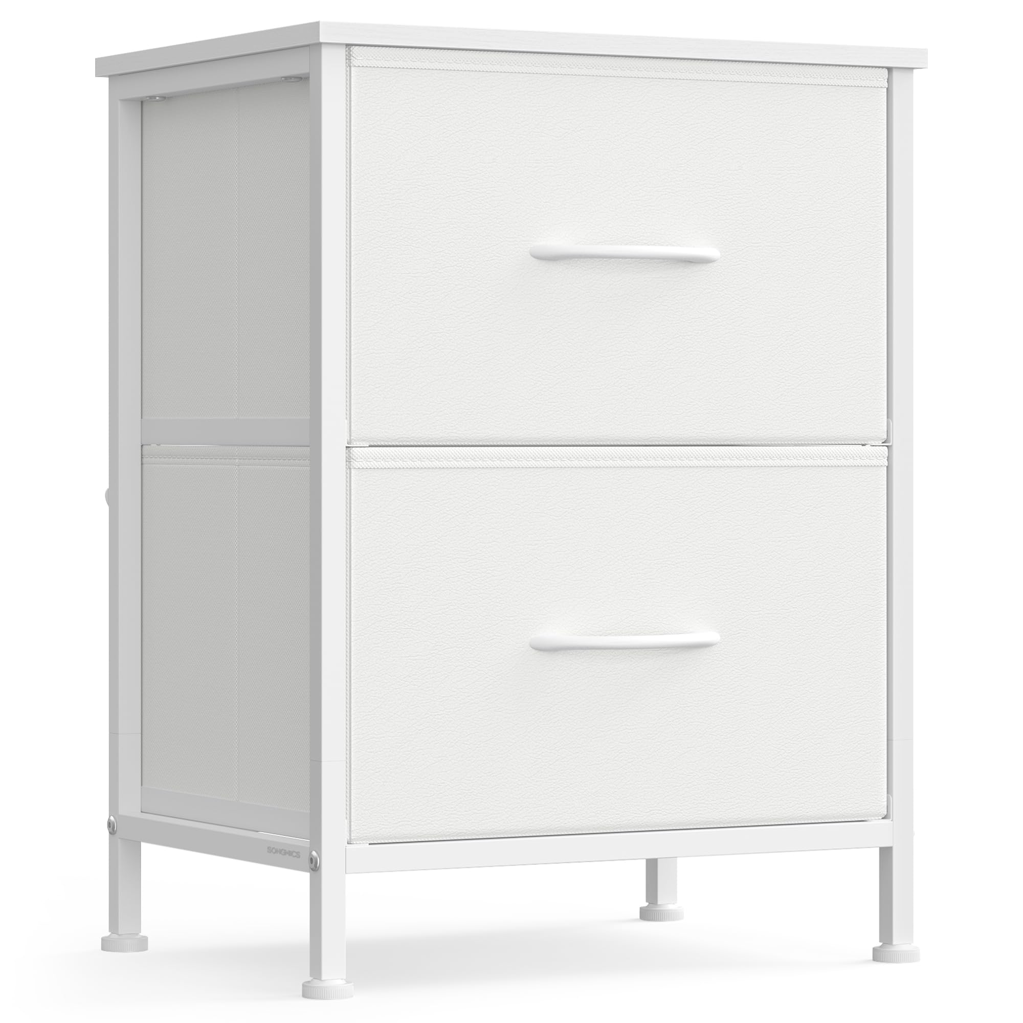 SONGMICS Dresser for Bedroom, Chest of Drawers, Nightstand, Steel, MDF, 2 Non-Woven Fabric Drawers, Storage Organizer Unit, Clos