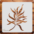 Kachi Pencil Leaf Art and Craft Stencils for Painting, Size 6 x 6 inch Reusable Stencil for Painting, Fabric, Glass, Wall Painti