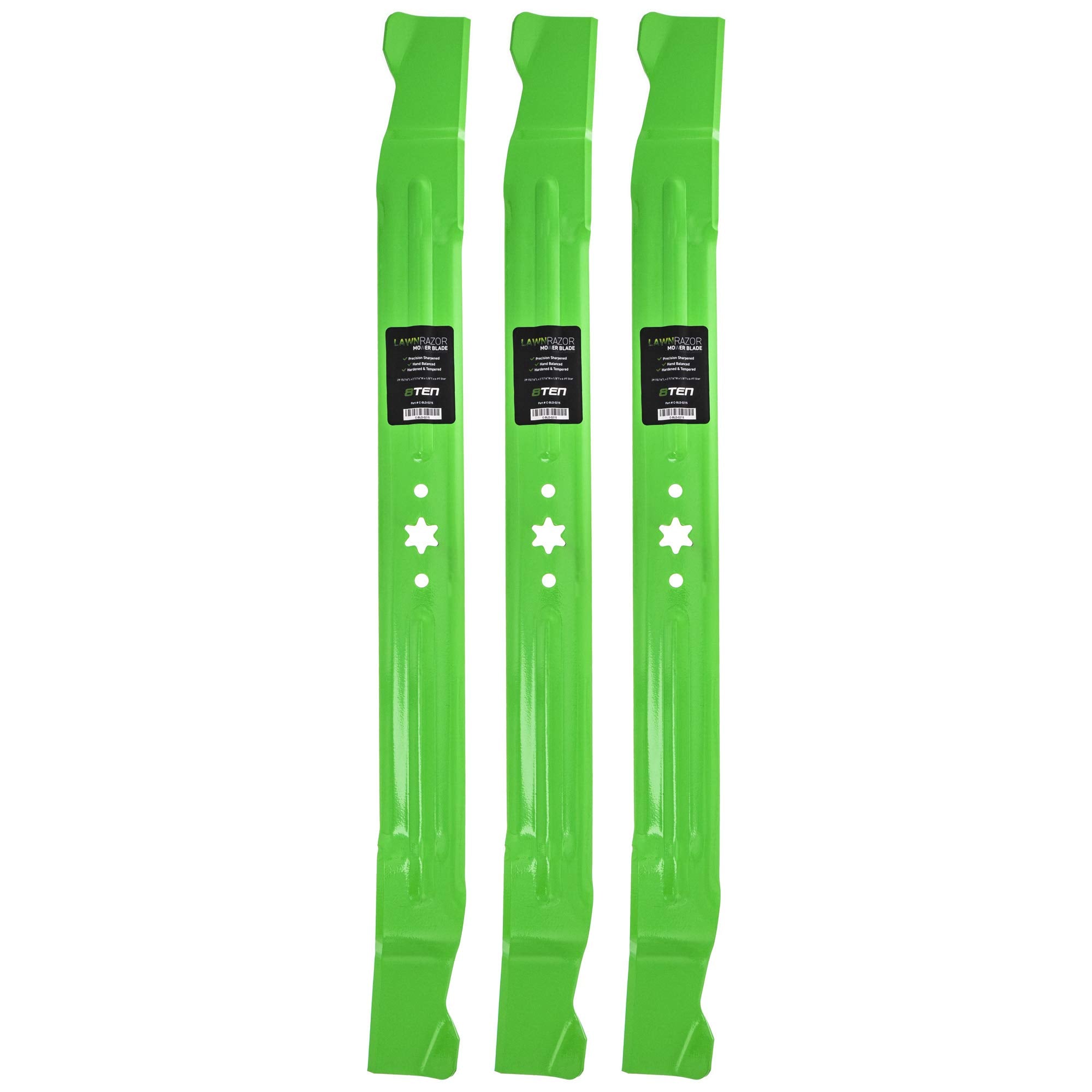 8Ten Lawnrazor Mower Blade For Cub Cadet Cc30 Mini Riders 30 Inch Mower Cut Deck 942-04385 490-110-M135 (Mulching) 3 Pack