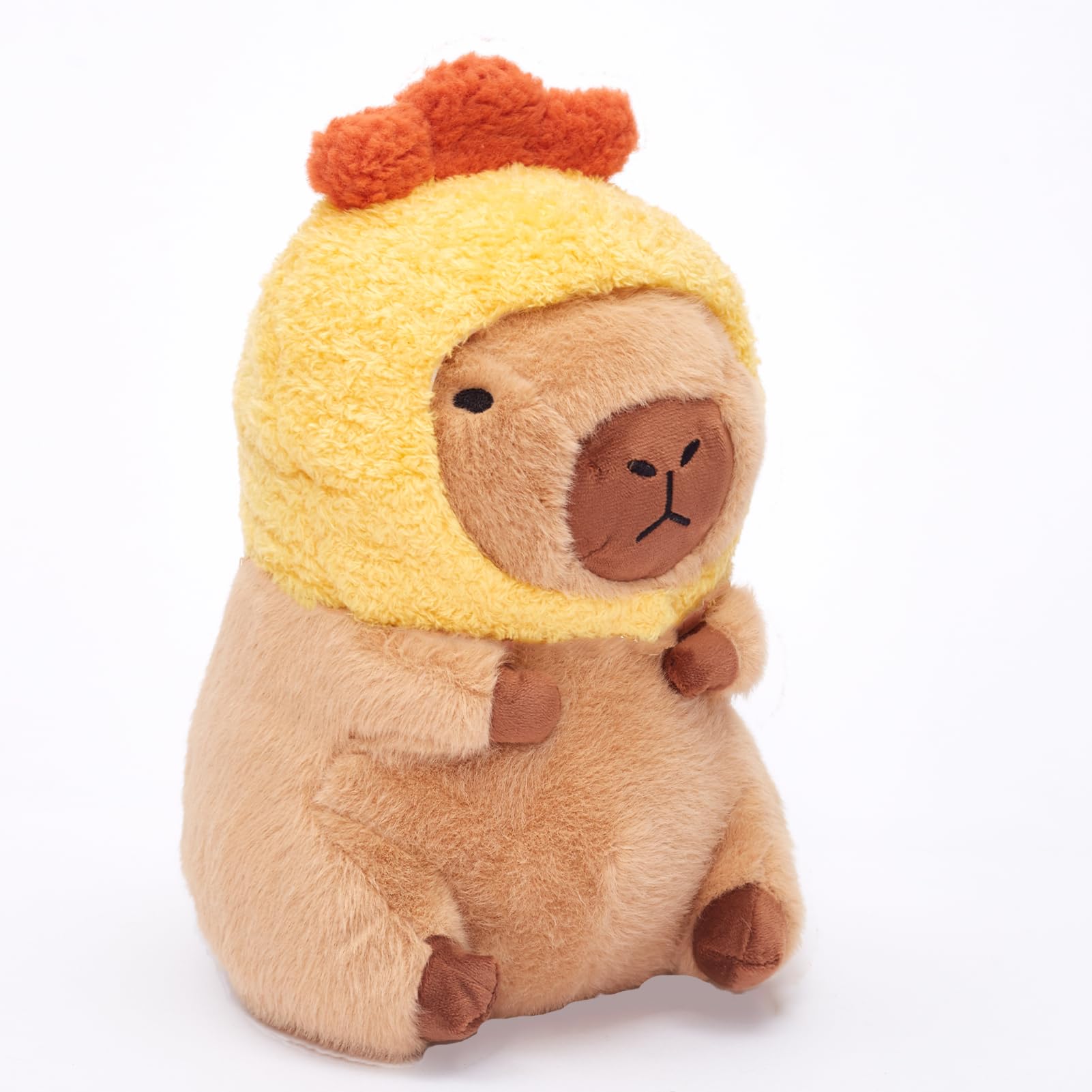 Lvqing Cute Capybara Plush Pillow With Wearable Pumpkin Hat Plush Toys Children'S Gift, Brown (11.8 Inches)