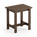 Lue Bona Outdoor Side Table, Hdps Small Outdoor Table, Adirondack Side Table, Outside End Table For Patio, Porch, Deck, Weather Resistant/Easy Maintenance/Indoor Or Outdoor Use, Dark Brown