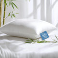 Caelorin Hypoallergenic Bamboo Viscose Breathable Pillow With Down Alternative Filling, King Size, Fluffy Luxury Hotel Quality,