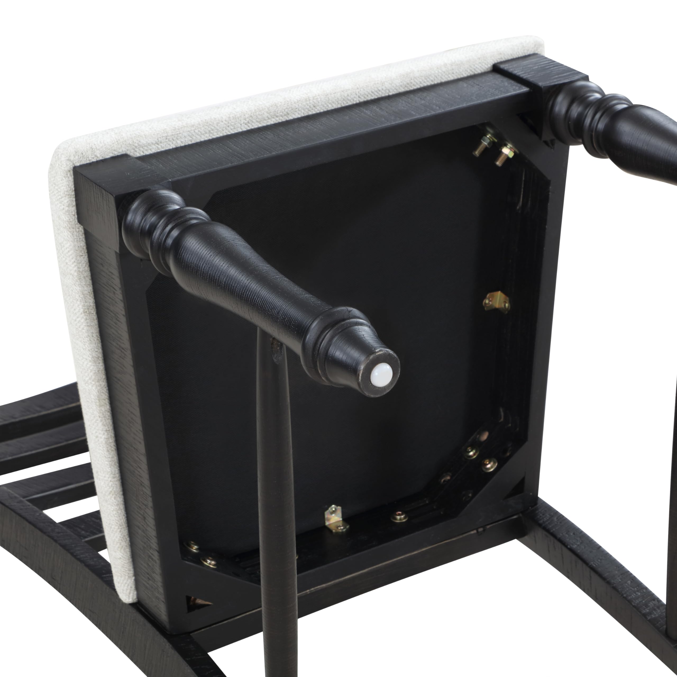 Steve Silver Odessa Side Chair, Farmhouse, Black, Dining, Cushioned Seat Set of 2 Chairs