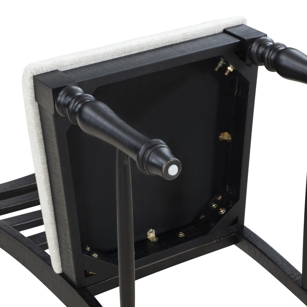 Steve Silver Odessa Side Chair, Farmhouse, Black, Dining, Cushioned Seat Set of 2 Chairs