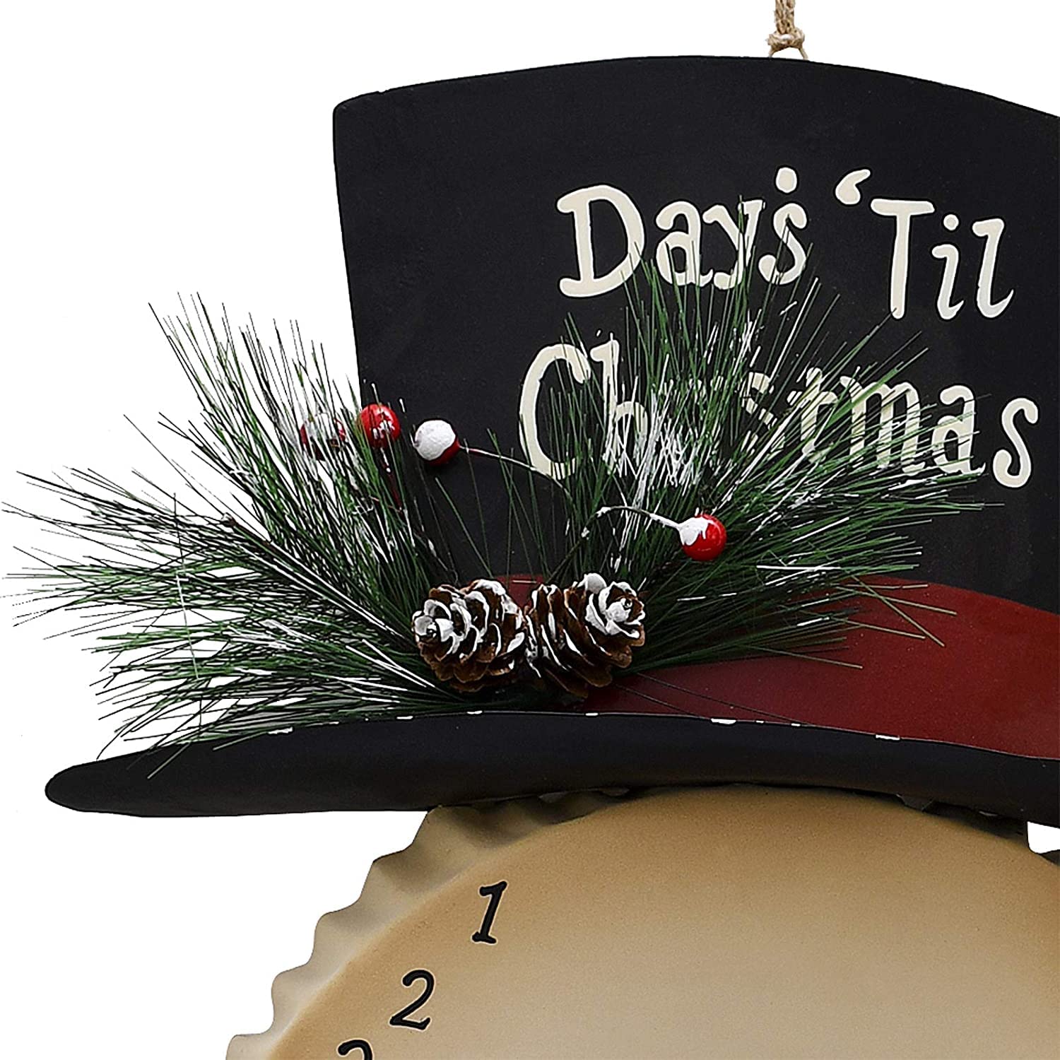 Morning View Metal Snowman Christmas Advent Calendar 24 Days Countdown To Christmas Sign Hanging Snowman Wall Decor Rustic 10X14