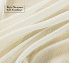 Pi Sheer Voile Light Filtering Curtains Grommet Top,Backdrop Window Treatment For Living Room/Bedroom 2 Panels (W52 X L84, Butter)