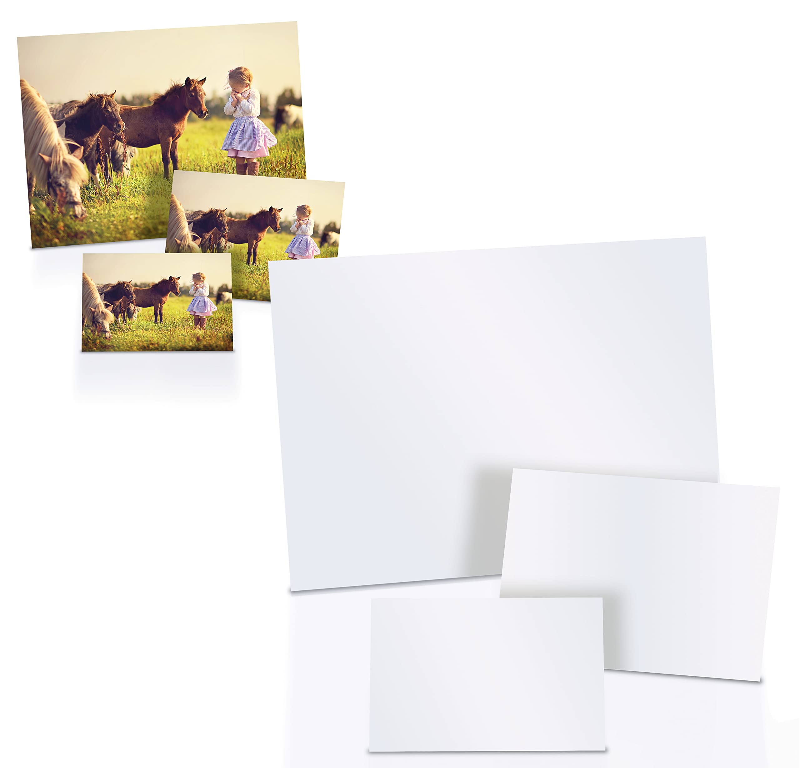 Better Office Products Glossy Photo Paper Variety Pack, 200 Total Sheets (120Ct 4 X 6', 40Ct 5 X 7', 40Ct 8.5 X 11'), 200 Gsm
