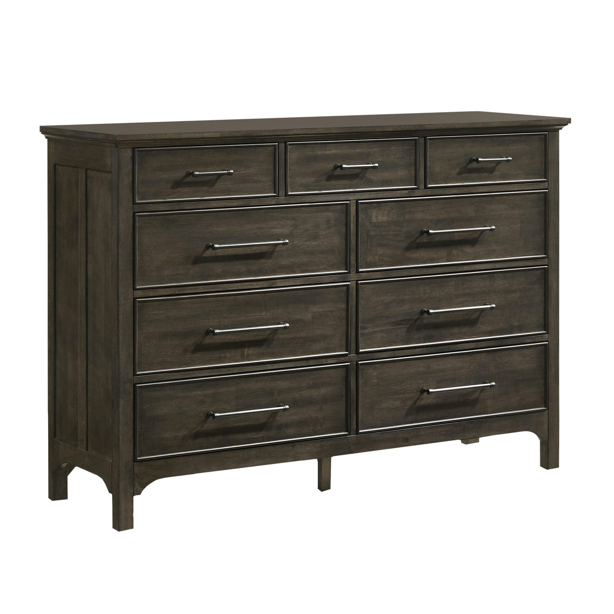 Intercon Hawthorne 42&quot; Tall Dresser with 9 Drawers, Brushed Charcoal Furniture