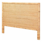 Baxton Studio Adelyn Rattan & Wood Queen Size Headboard in Brown