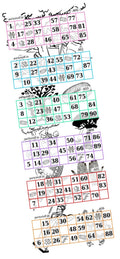 PartyStuff Teej Tambola Housie Book Pages (3x60 Cards, 1080 Tickets, Color Paper)