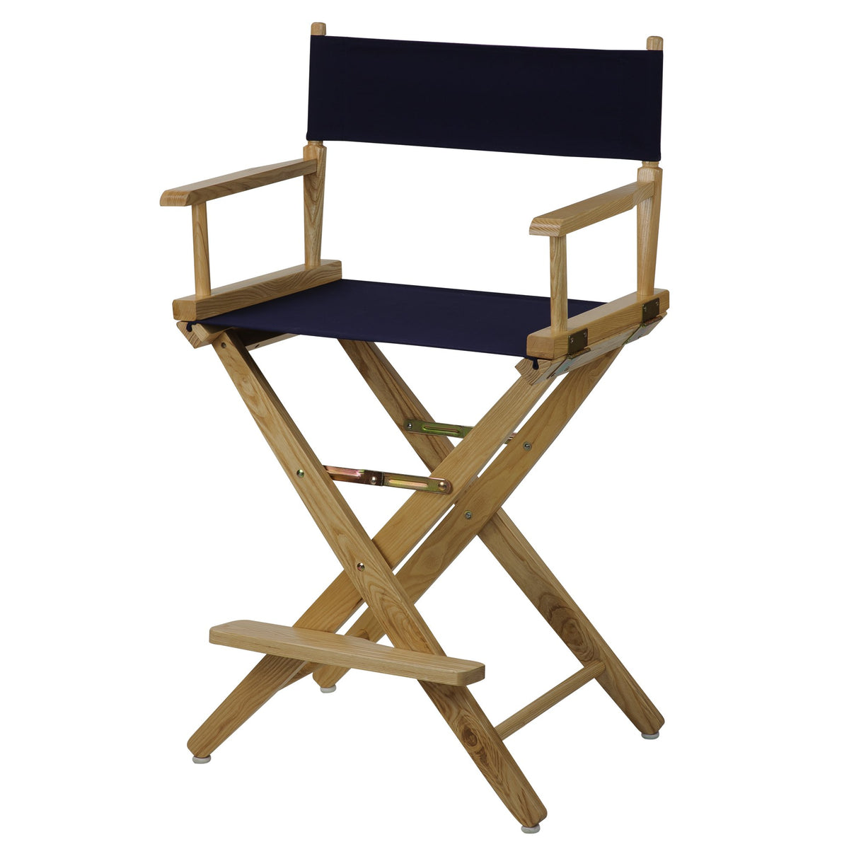 American Trails Extra-Wide Premium 24&quot; Director'S Chair Natural Frame With Navy Canvas, Counter Height