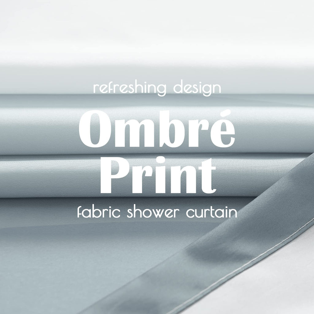 Jinchan Ombre Grey Shower Curtain Fabric Shower Curtain Coastal Beach Ocean Wave Bathroom Shower Curtain Gray Gradual Color Desi