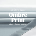Jinchan Ombre Grey Shower Curtain Fabric Shower Curtain Coastal Beach Ocean Wave Bathroom Shower Curtain Gray Gradual Color Desi