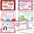 Valentine'S Day Fun Holiday Themed Blank Postcards For Teachers To Send To Students, 4'X6' Fill In Notecards (6 Different Desi